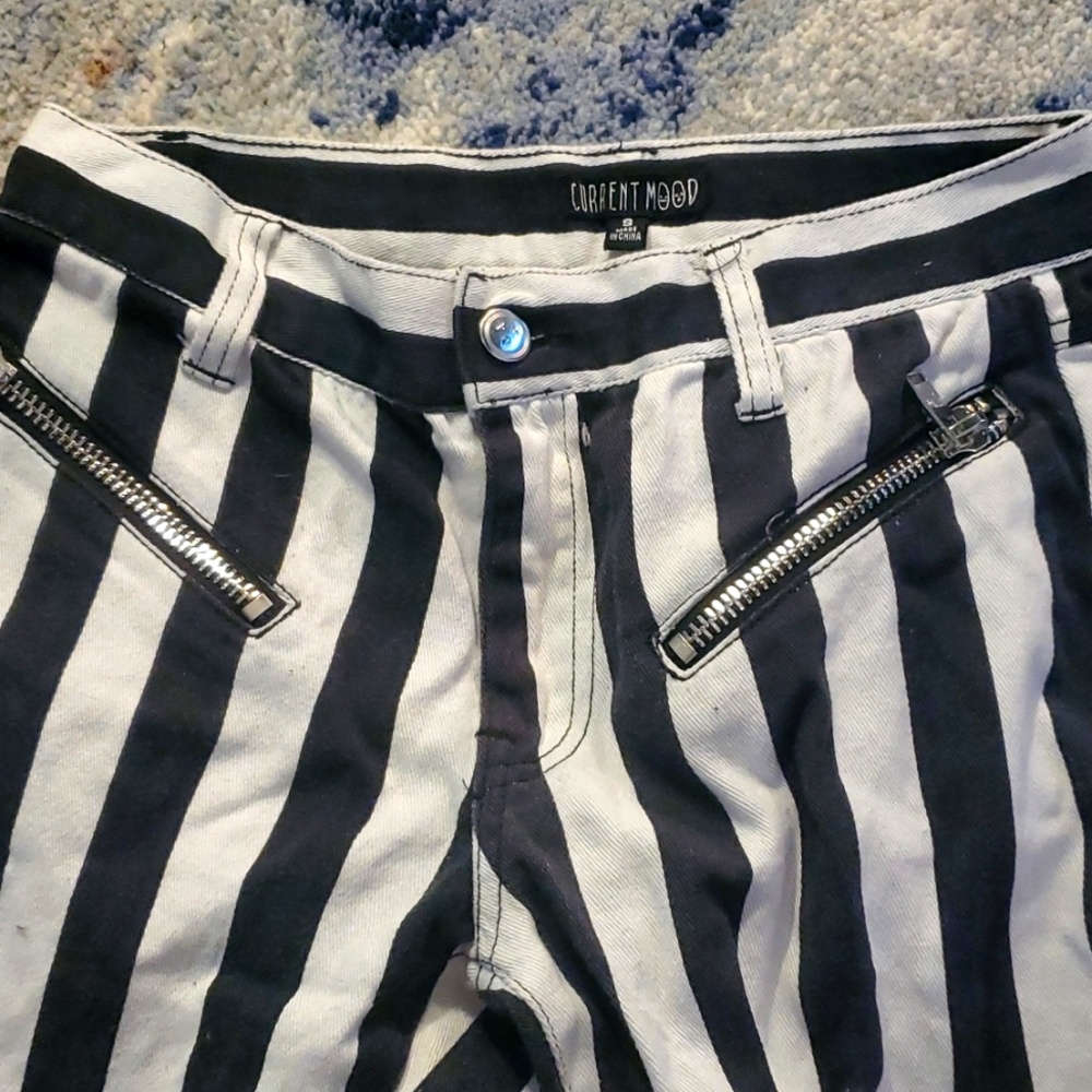 Current mood black stripe skinny jean